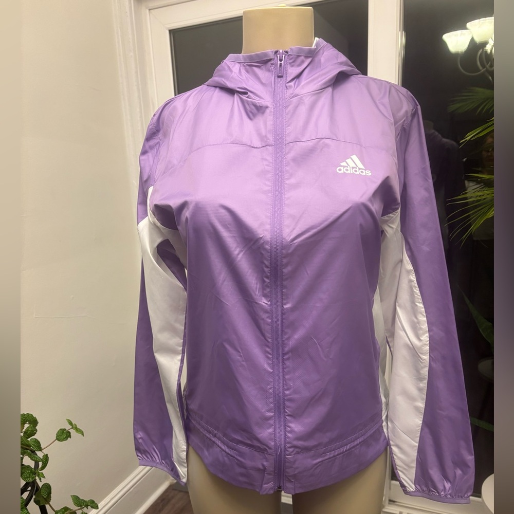 Adidas Women's Lavender and White Ski Jacket